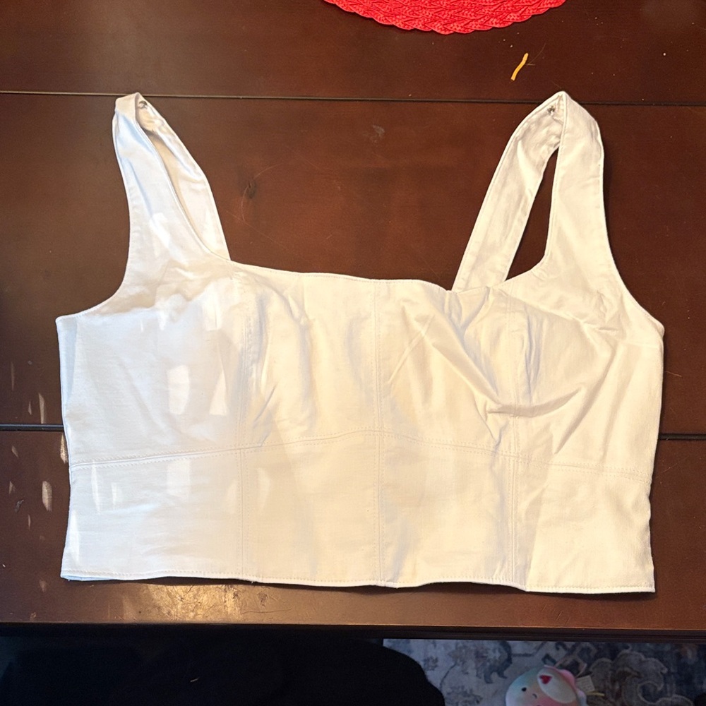 Banana Republic linen cotton bustier top